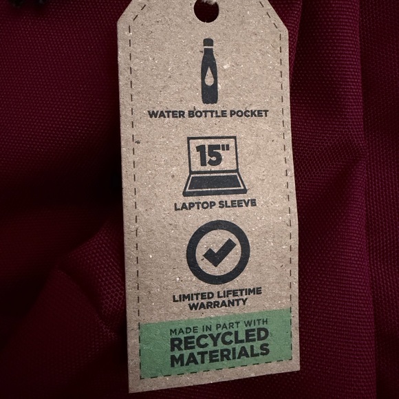JanSport Burgundy Backpack with Laptop Sleeve